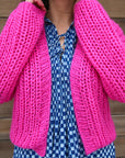 Hilma Pujpu Cardigan, Fuchsia