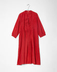Aditi Tiny Checks Dress - Red