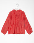 Alma Tiny Checks Top - Red