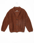 Andean Wool Bomber Cardi, Castaña