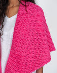 Freya Alpaca Triangle Scarf - Fuchsia