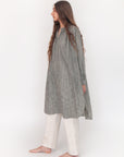 Bheeti Tie Dye Checks Dress - Cement