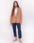 Huacaya Cardigan Peach