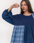 Olimpia Patchwork Dress - Natural Indigo