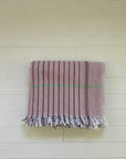 Khadi Blanket Pink Striped