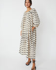 Shashi Tie Dye Stripes Kaftan