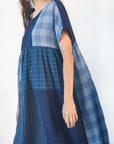 Calliope Patchwork Dress - Natural Indigo