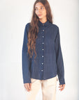 Rosa Double Stripe Top - Natural Indigo