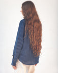 Rosa Double Stripe Top - Natural Indigo
