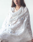 Dupatta Amrita Jamdani - White