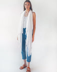 Dupatta Maira Woven Checks - White