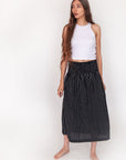 Araminta Stripe Skirt - Nero