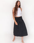 Araminta Stripe Skirt - Nero