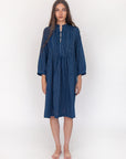 Aditi Double Stripe Dress - Natural Indigo