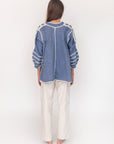 Sirena Chambray Top - Azul Marino