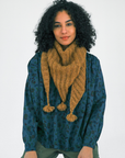 Freya Alpaca Triangle Scarf - Camel