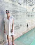 Diagonal Pocket Tunic in White by Two
