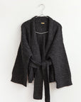 Kimono Alpaca Jacket - Charcoal