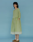 Runaway Bicycle Sylvia Dress Green Checks