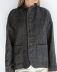 Ichi Antiquites Herringbone Jacket - Black