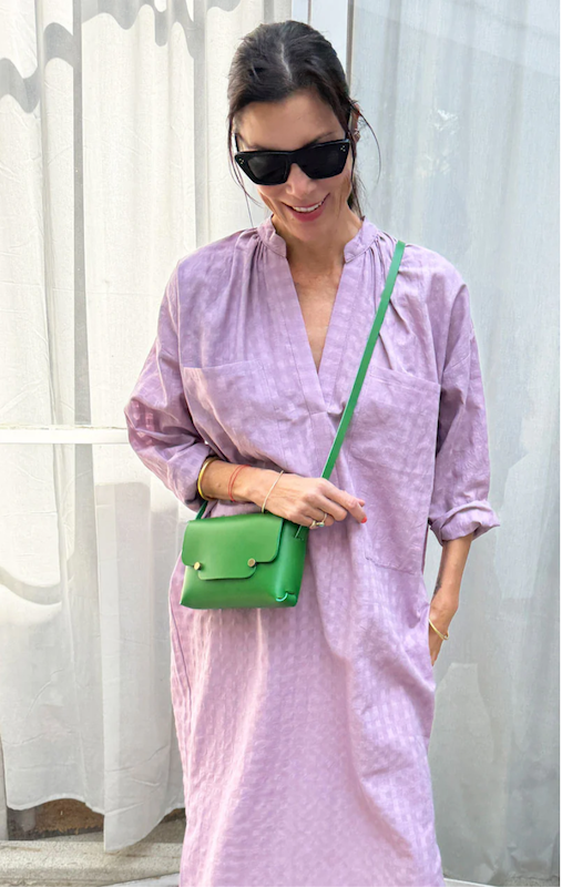 Pocket Grid Caftan - Mauve by Two
