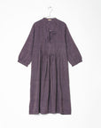 Aditi Ticking Stripe Dress - Blue/Maroon
