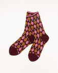 Antipast Floating Drop Mid Socks - Wine