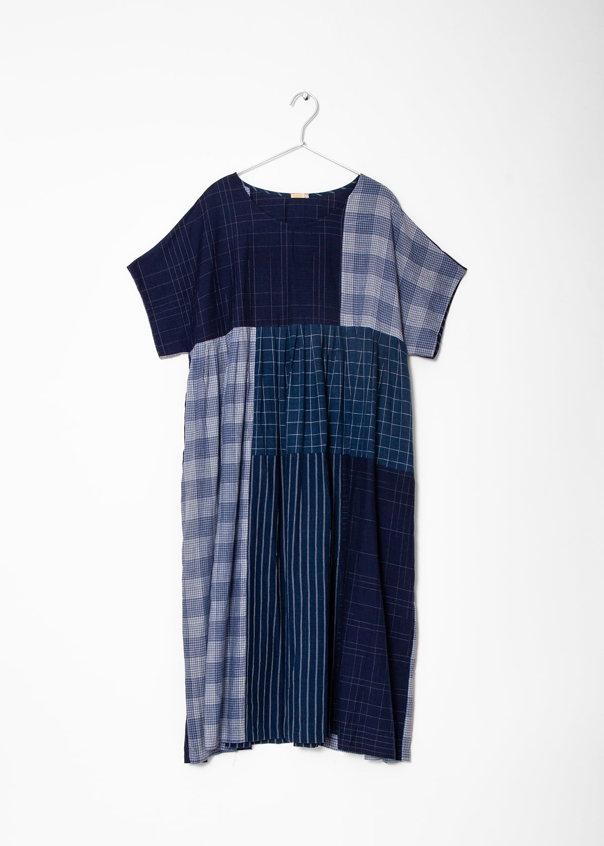 Calliope Patchwork Dress - Natural Indigo