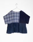 Calliope Patchwork Top - Natural Indigo