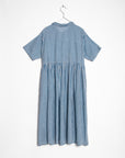 Dora Tie Dye Checks Dress - Lake