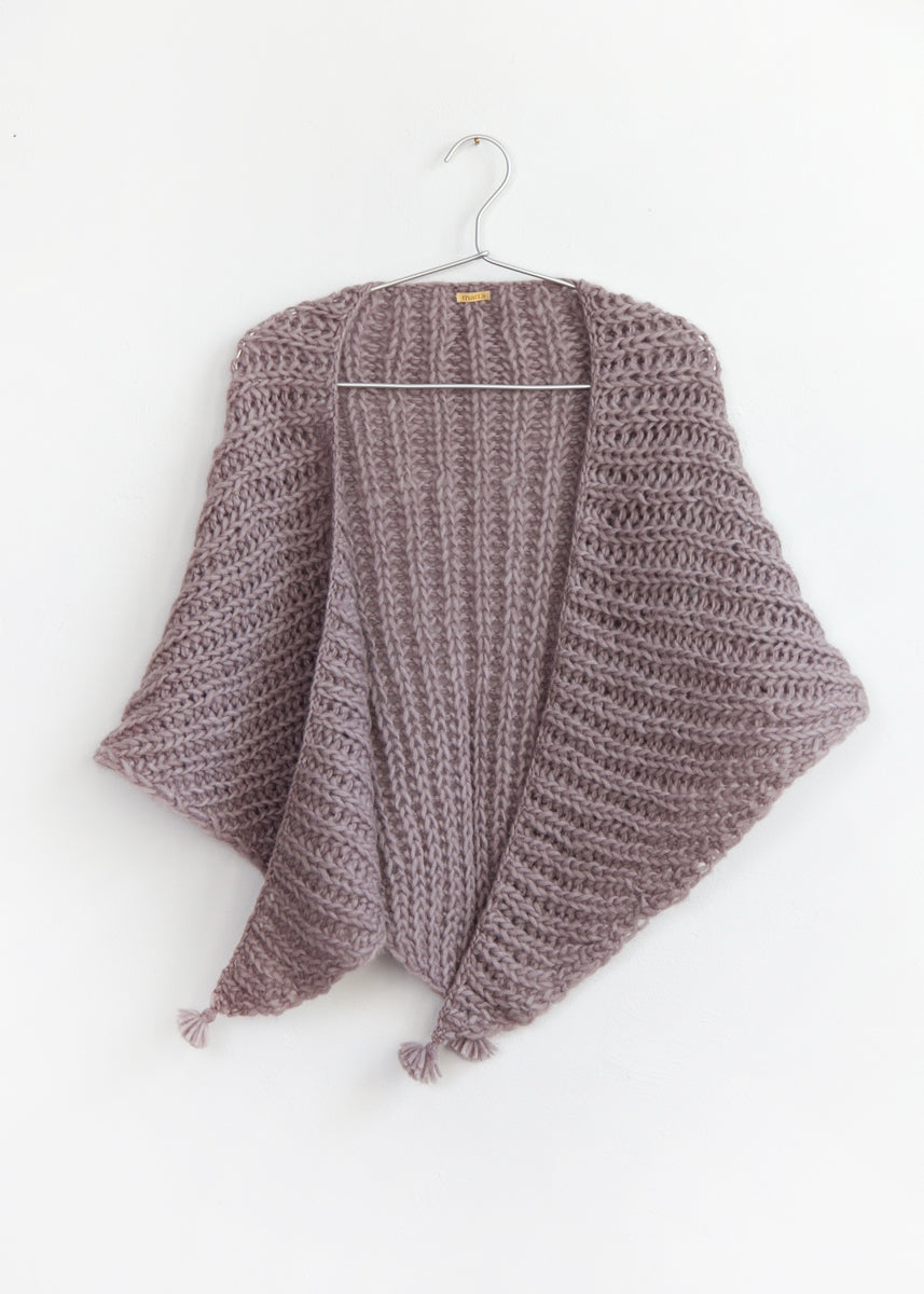 Freya Alpaca Triangle Scarf - Mauve