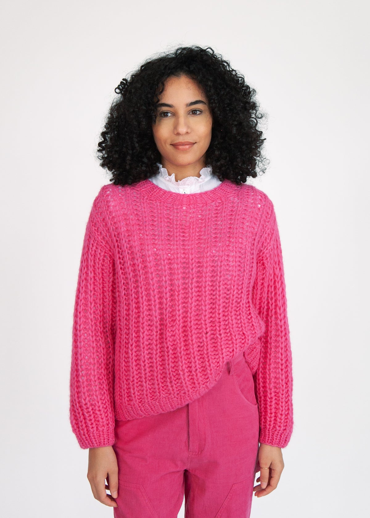 Napo Hand Knit Sweater - Fuchsia