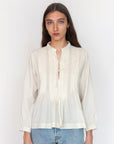 Alma Tiny Checks Top  - Natural