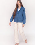 Bomber Jacket, Azul Claro