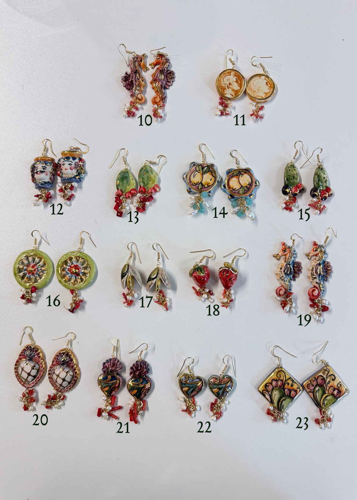 Sicilian Ceramic Earrings