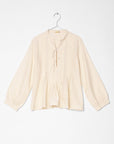 Alma Tiny Checks Top  - Natural