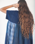 Calliope Patchwork Dress - Natural Indigo