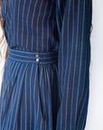 Danae Double Stripe Skirt Pant - Natural Indigo