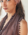 Dupatta Plain Scarf - Mahogany