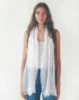 Dupatta Plain Scarf - White