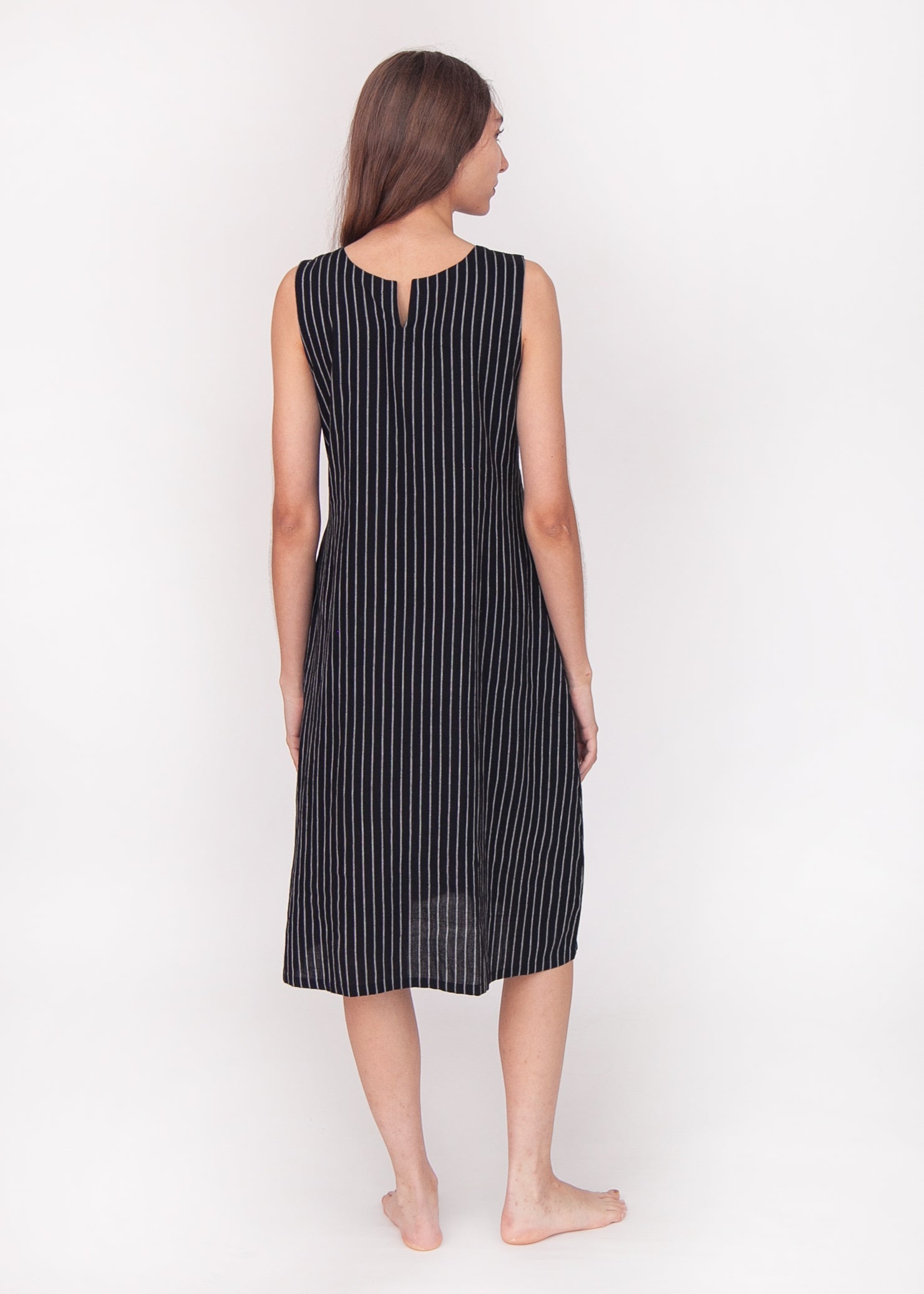 Granita Stripe Dress - Nero
