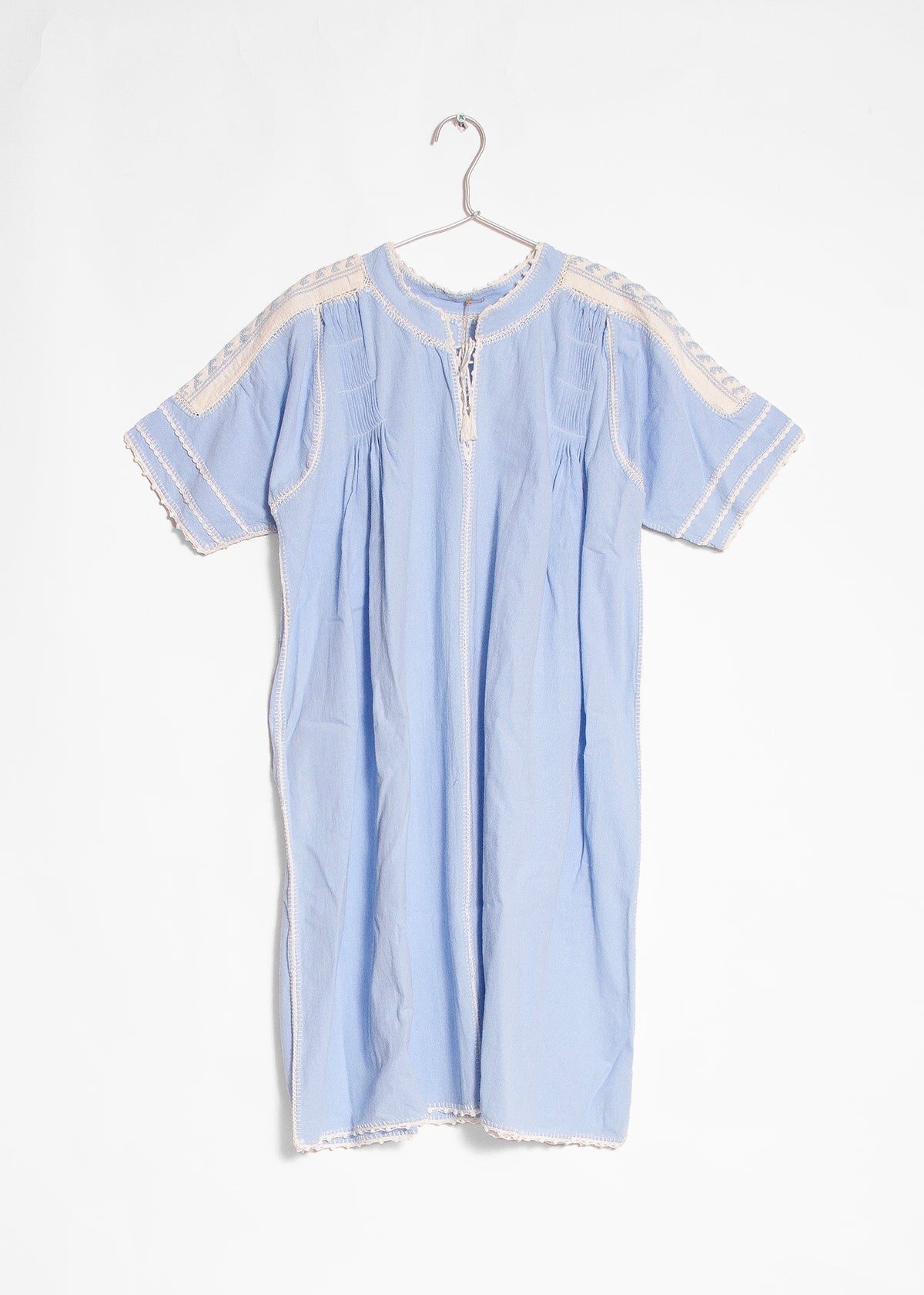Sirena Short Dress Short Sleeves - Azul Pastel