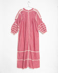 Sirena Dress Long Sleeves Gingham - Red