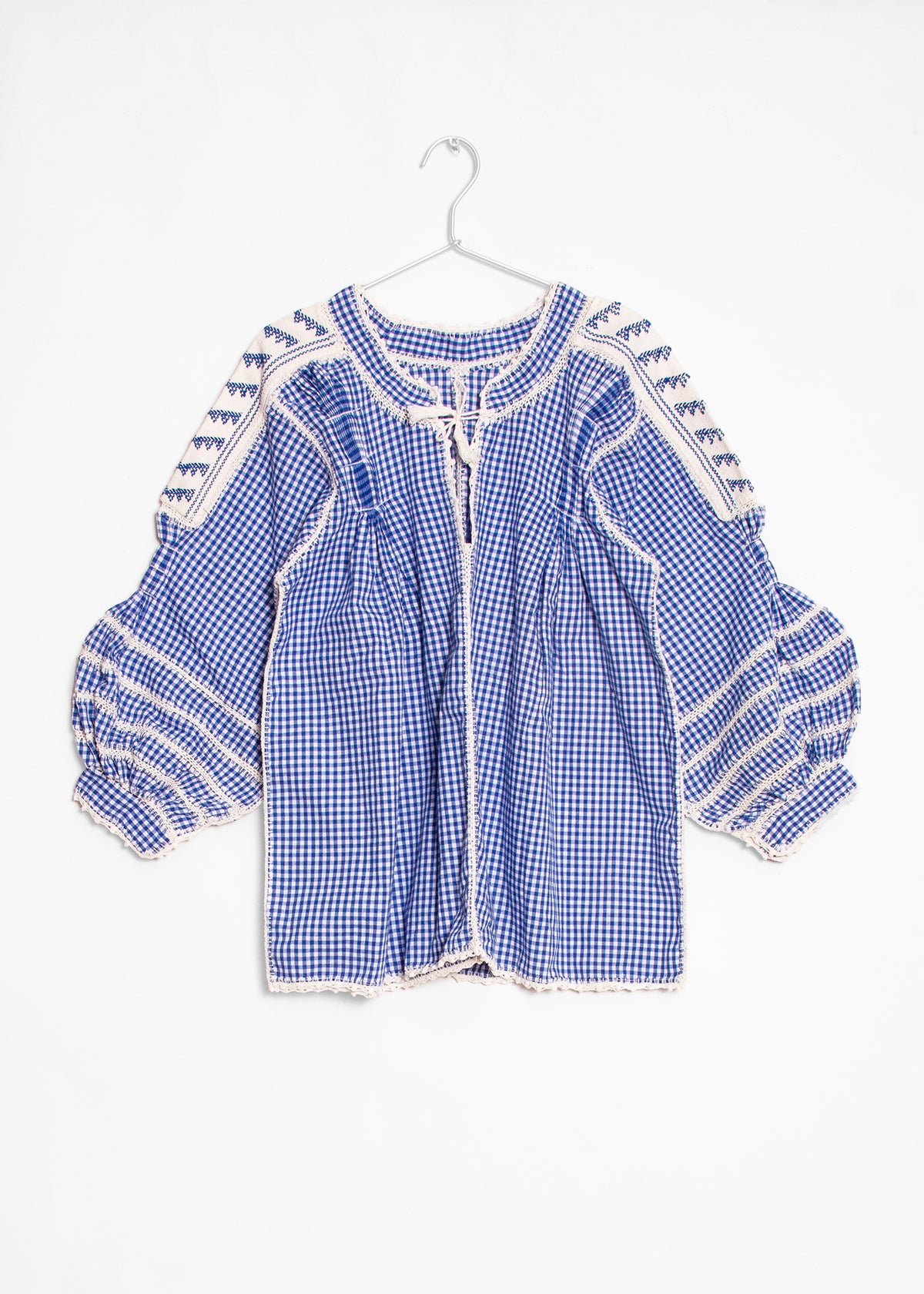 Sirena Top Gingham - Blue