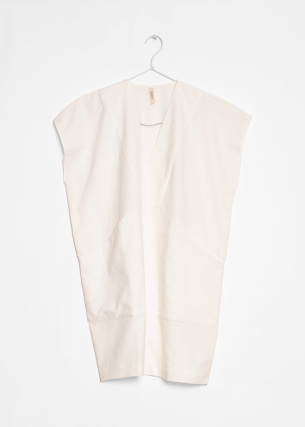 Diagonal Pocket Tunic in White by Two