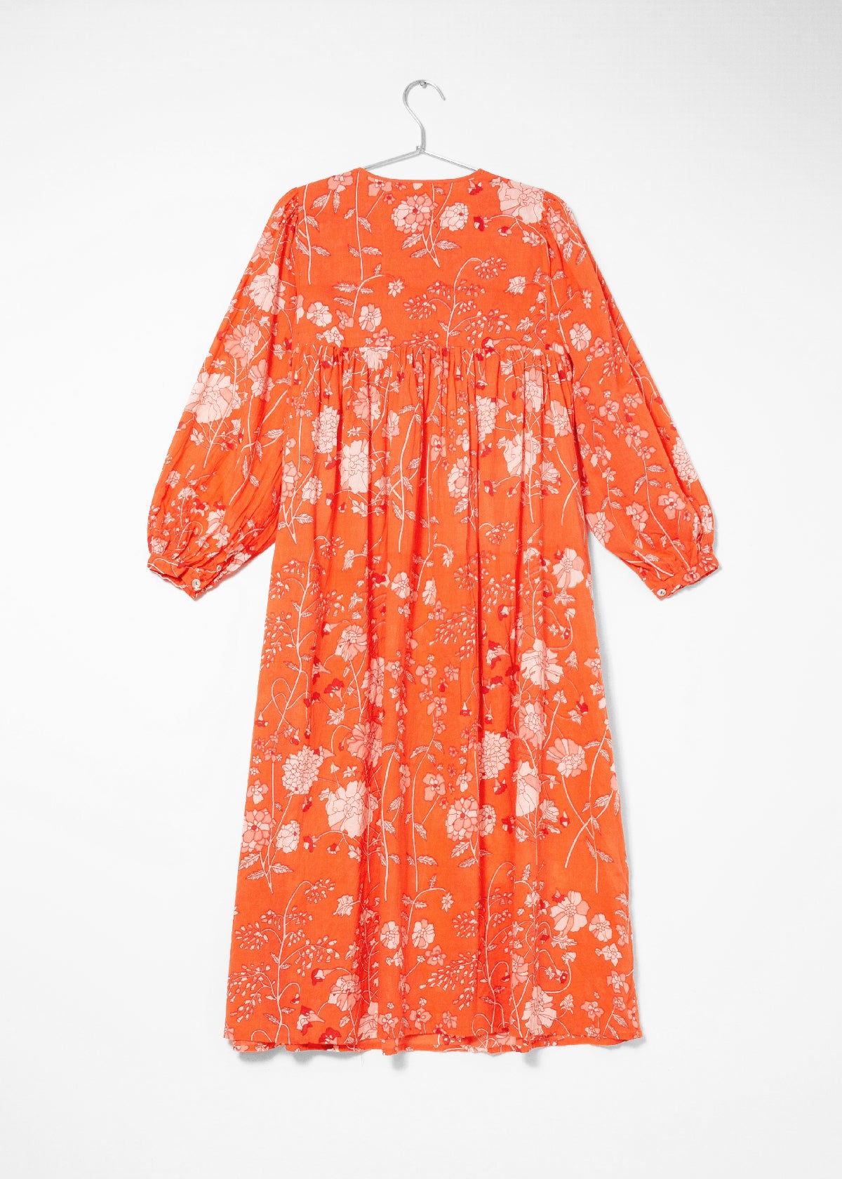 Hamsa Garden Dress- Coral