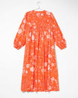Hamsa Garden Dress- Coral