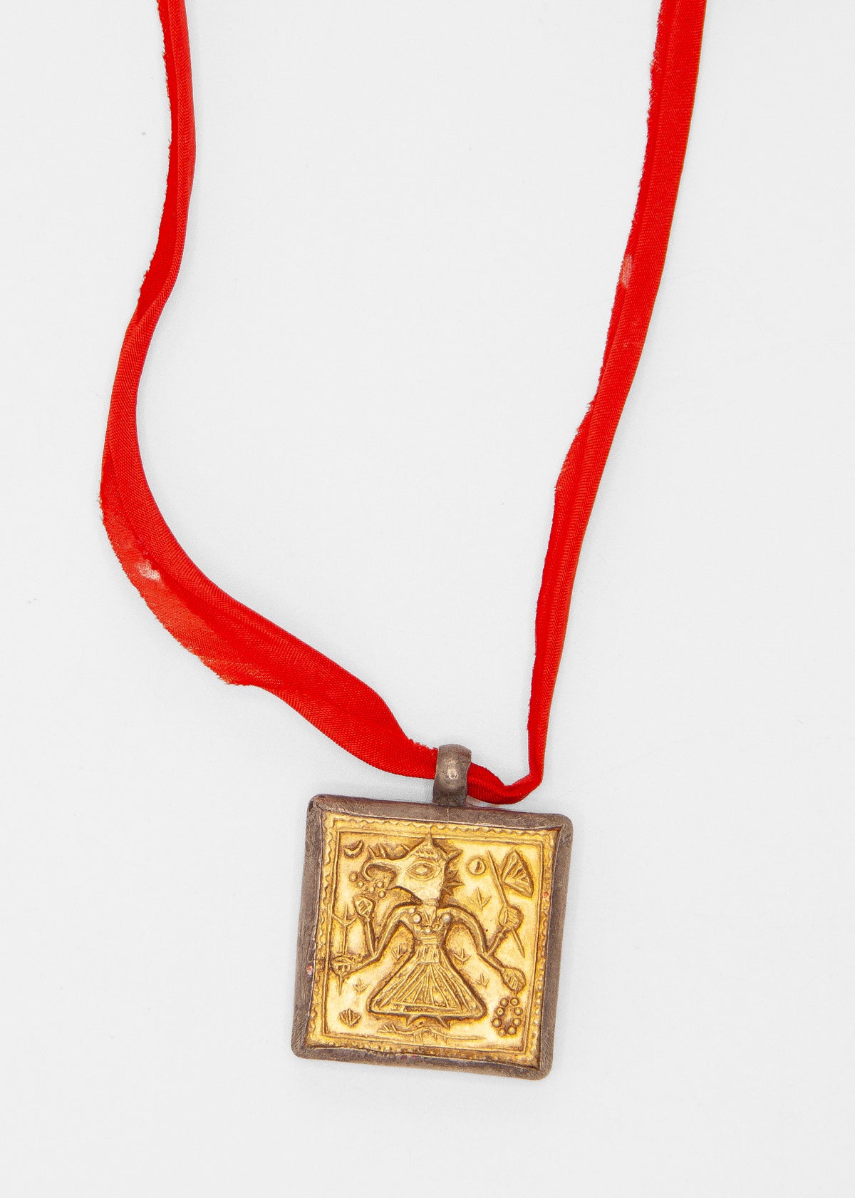 Rajasthani Pendant Gold Lamina On Silver 