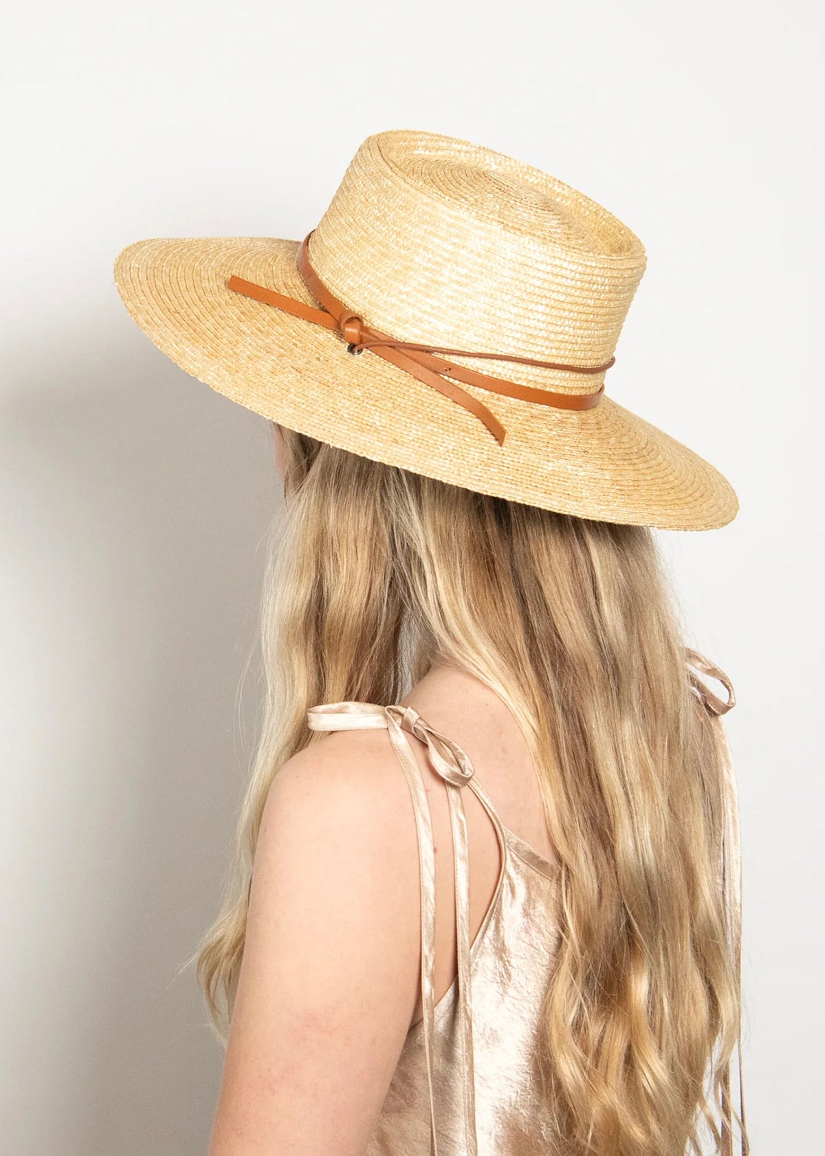 Wyeth Sage Wheat Straw Boater - Natural